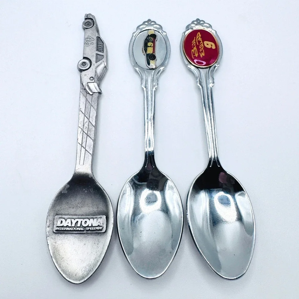Vintage NASCAR‎ Souvenir Spoons Set Daytona International Pewter Bill Elliott 9